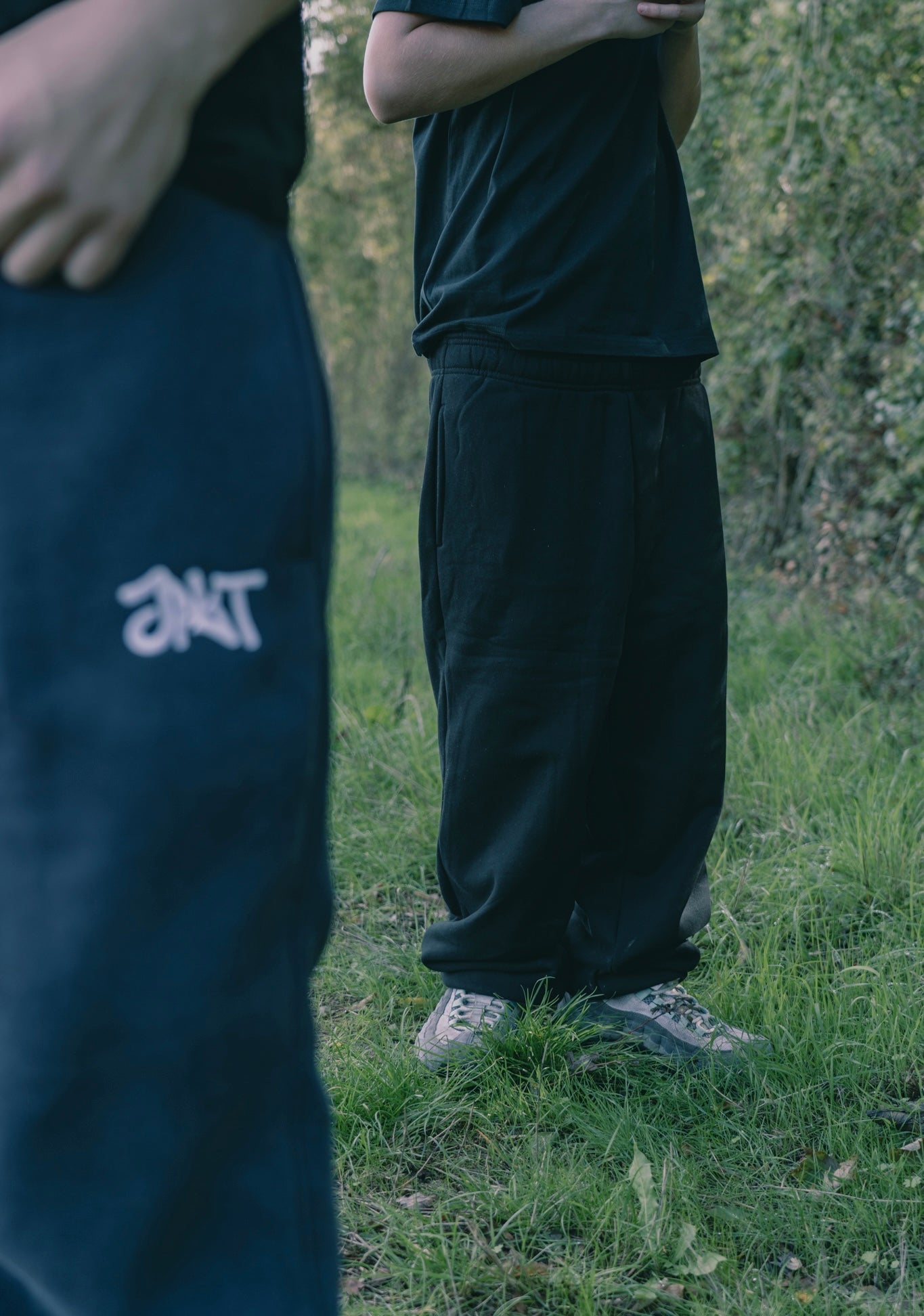 Black Baggy Cuffed Jogga