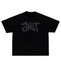 Black on black tee