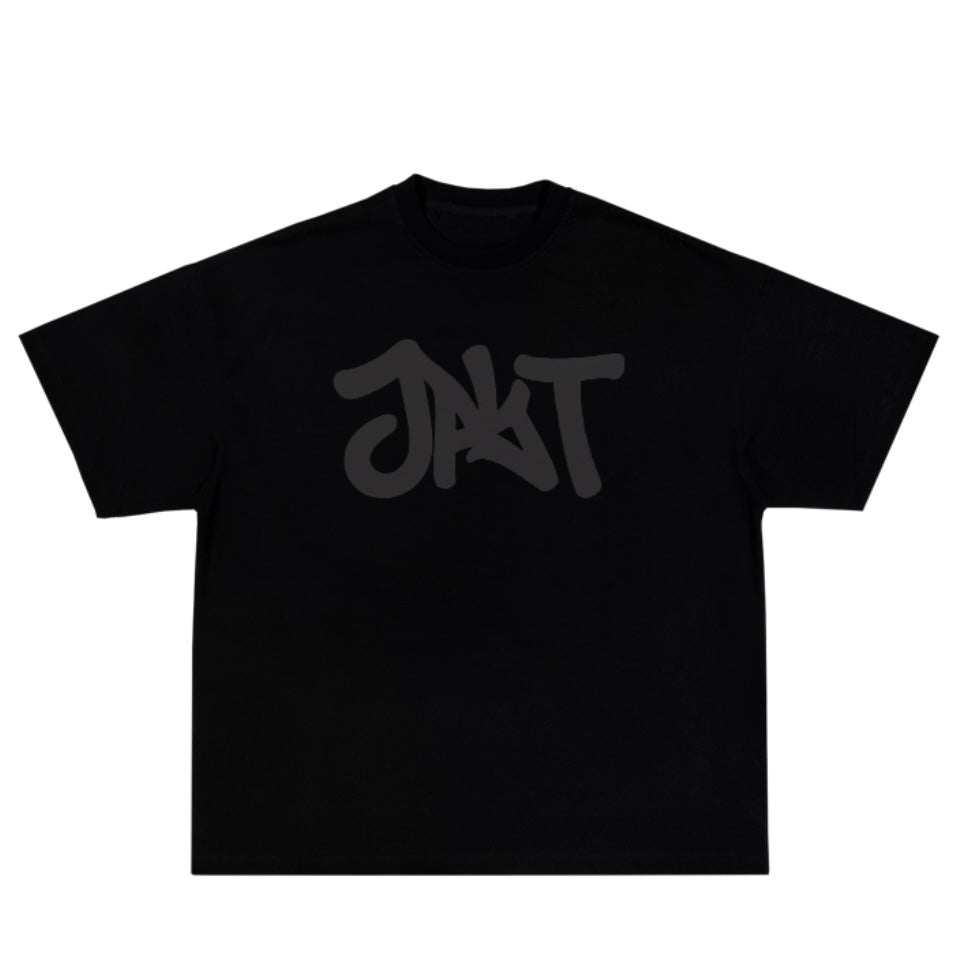 Black on black tee